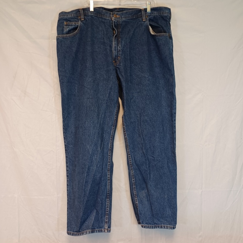 Key Mens‎ 46x30 Jeans Relaxed Fit Denim Blue 100% Cotton Workwear Farm